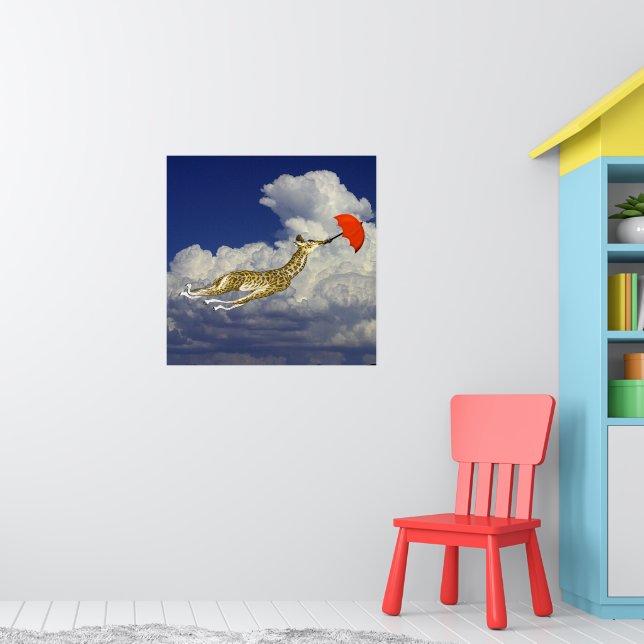 Guarda-Chuva Girafa Caprichosa Voar Comigo Poster (Berçário 1)