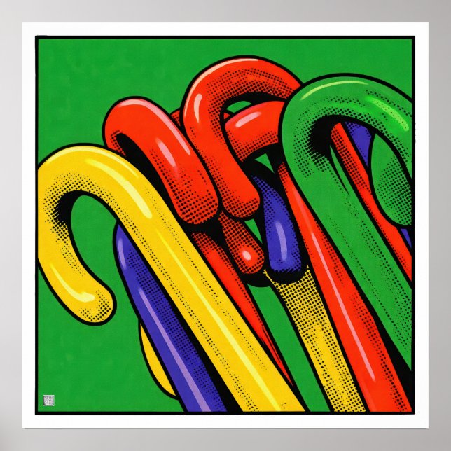 Guarda-chuvas - Impressão de Arte Arquivável (Frente)