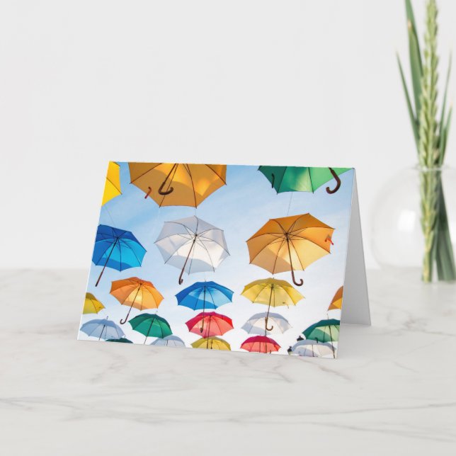 Guarda-chuvas no cartão (Frente)