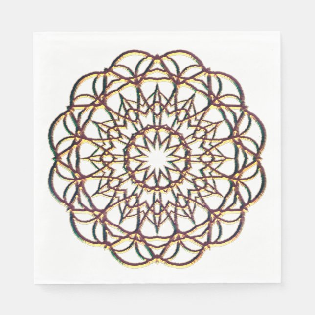 Guardanapo com rendas como Design Dourado (Frente)