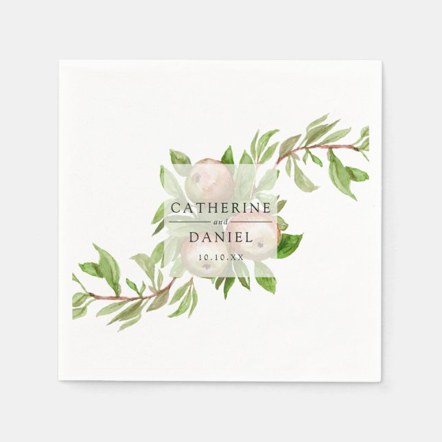 guardanapo de casamento de maçã d'água (Frente)