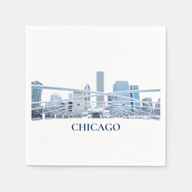 Guardanapo de Cocktail de Chicago (Frente)