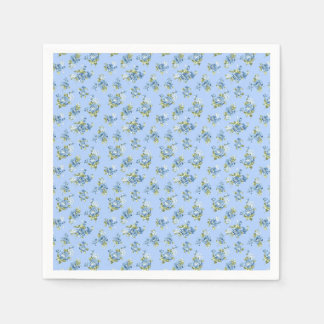 Guardanapo de Cocktail de Papel Rosa Azul Dainty C