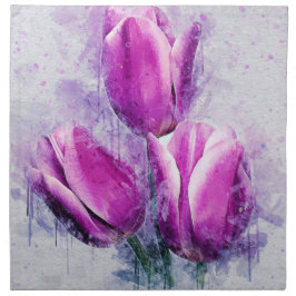 Guardanapo de jantar Tulipa Roxa