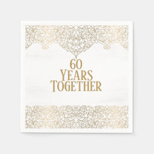 Guardanapo De Papel 0º Aniversário, Dourado Lugar em Branco 