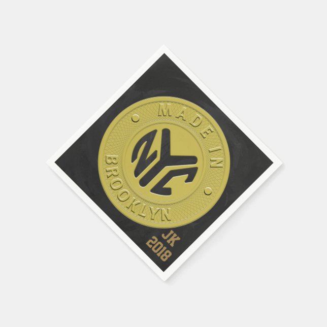 Guardanapo De Papel 06de12 Brooklyn Token Themed Napkins (Canto)
