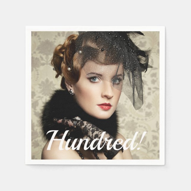 Guardanapo De Papel 100ª festa de aniversário de roteiro (Frente)