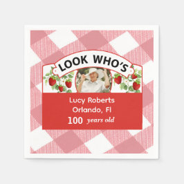 Guardanapo De Papel 100º Aniversário do Napkin - Personalizável