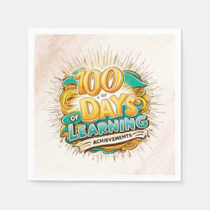 Guardanapo De Papel 100 dias de realização de aprendizado de graduação