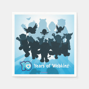 Guardanapo De Papel 10 anos de silhueta de Webkinz