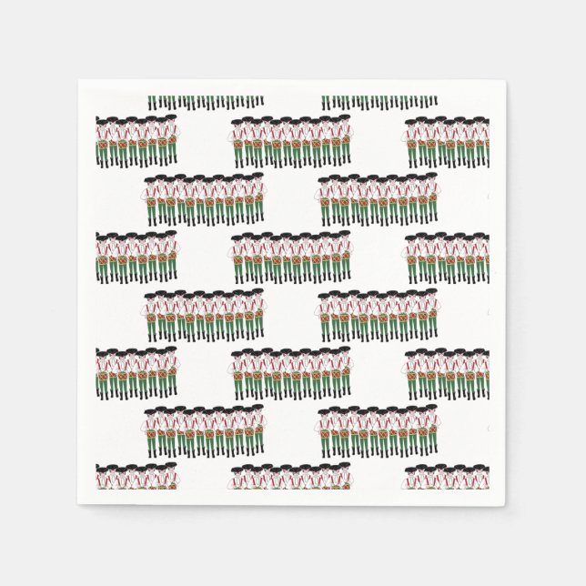 Guardanapo De Papel 12 dias de Natal 12 Drummers Bebendo (Frente)