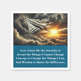 Guardanapo De Papel 12 Step Surrender Flag | Custom AA Prayer