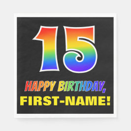Guardanapo De Papel 15 Aniversário: Negrito, Divertido, Simples, Arco-