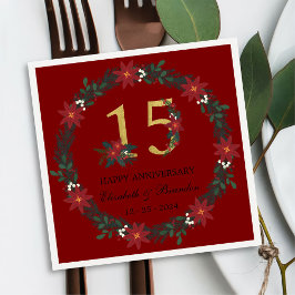 Guardanapo De Papel 15 Aniversário Personalizado de Natal Napkins