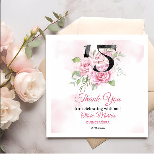 Guardanapo De Papel 15 Birthday Quinceanera Russo Floral