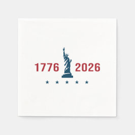Guardanapo De Papel 1776 2026 América Aniversário Patriótico de 250 an