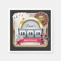 18º Cartões de Jogada do Casino Napkins