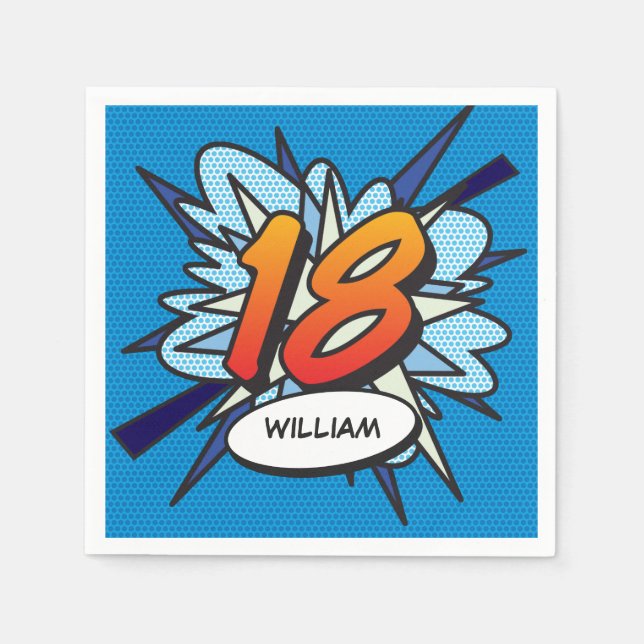 Guardanapo De Papel 18 Brincadeira de Aniversário - Livro de BD (Frente)