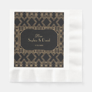Guardanapo De Papel 1920 Dourado legante Gatsby Gatsby