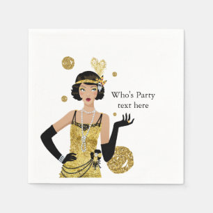 Guardanapo De Papel 1920 flapper girl gatsby , Art Deco