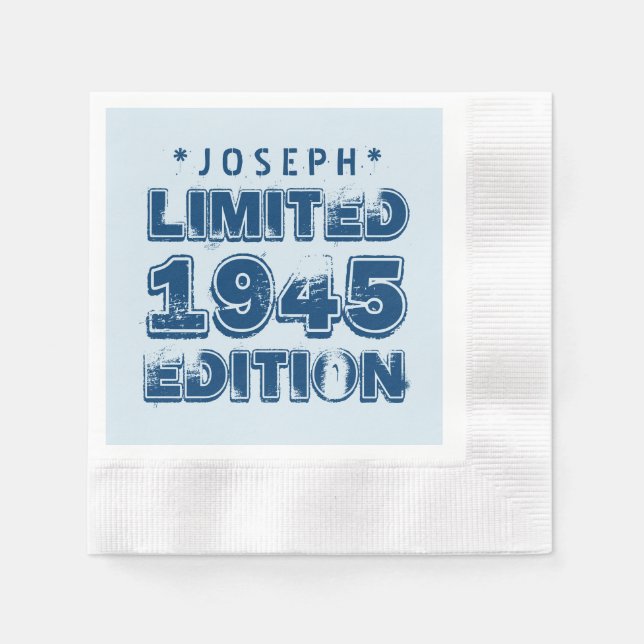 Guardanapo De Papel 1945 ou Birthday Limited Edition 70 V3Z (Frente)