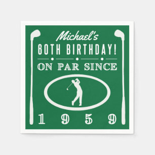 Guardanapo De Papel 1959 60th aniversários para jogadores de golfe