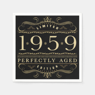 Guardanapo De Papel 1959 envelhecido perfeitamente 60th aniversário