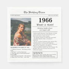 Guardanapo De Papel 1966 Newspaper Birthday Party 