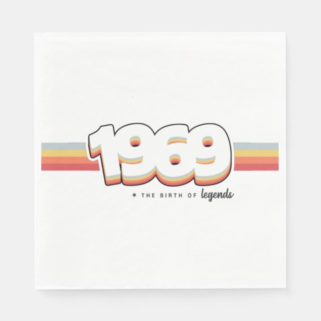 Guardanapo De Papel 1969 Nascimento de lendas (Frente)