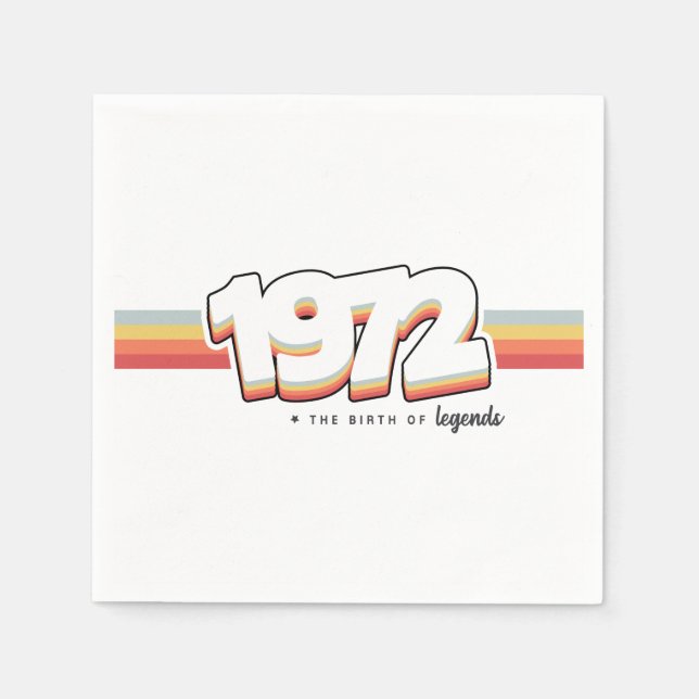 Guardanapo De Papel 1972 Nascimento de lendas (Frente)