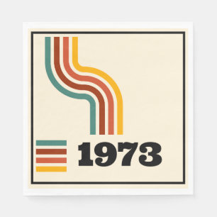 Guardanapo De Papel 1973 Aniversário do Poster vintage Retroativo ou R