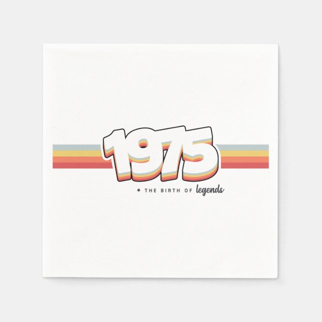 Guardanapo De Papel 1975 Nascimento de lendas (Frente)