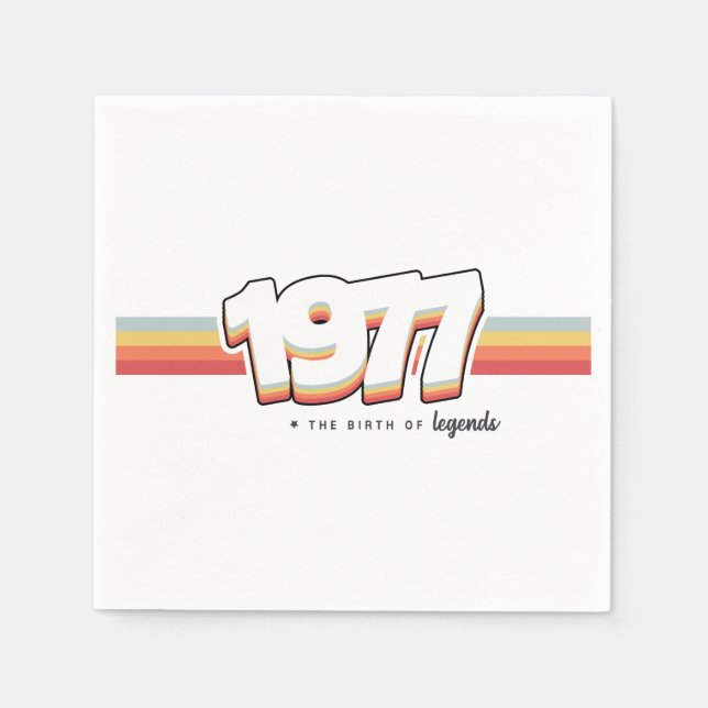 Guardanapo De Papel 1977 Nascimento de lendas (Frente)