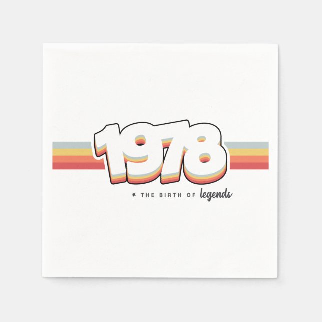 Guardanapo De Papel 1978 Nascimento de lendas (Frente)