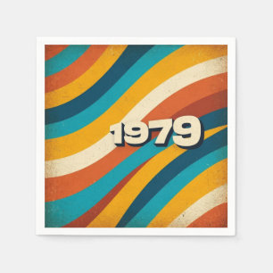Guardanapo De Papel 1979 Papel Retroativo Napkin Vintage 70s Bandas de