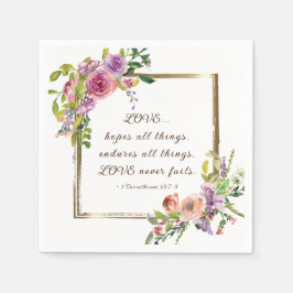 Guardanapo De Papel 1 Corinthians 13:13 Fé Esperança Bíblia Verso