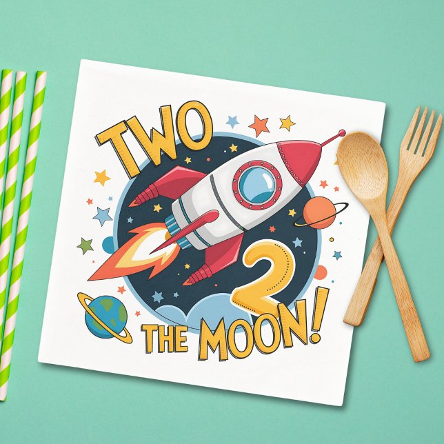 Guardanapo De Papel 2º Aniversário Dois para a Lua  (Criador carregado)