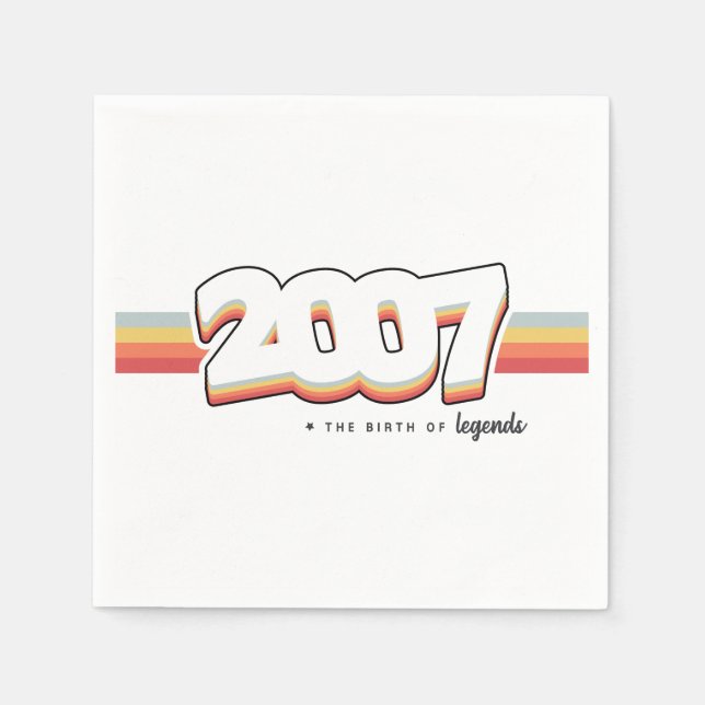 Guardanapo De Papel 2007 Nascimento de lendas (Frente)