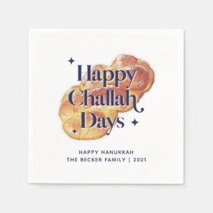 Guardanapo De Papel 2021 Divertido Feliz Challah Dias Hanukkah Waterco