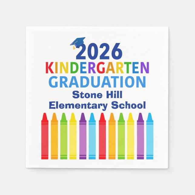 Guardanapo De Papel 2026 Kindergarten Graduation Custom School Party (Frente)