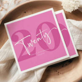 Guardanapo De Papel 20 20-20-Festa de aniversário Rosa