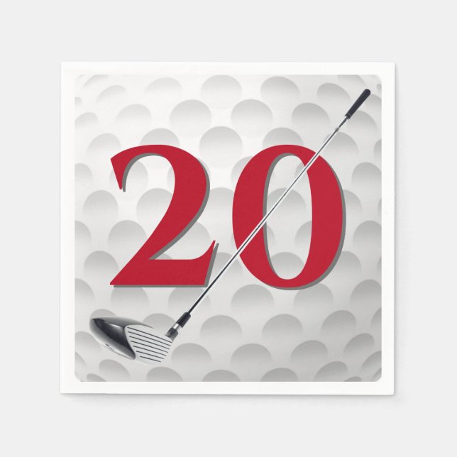 Guardanapo De Papel 20 Birthday Golf Club Napkins (Frente)