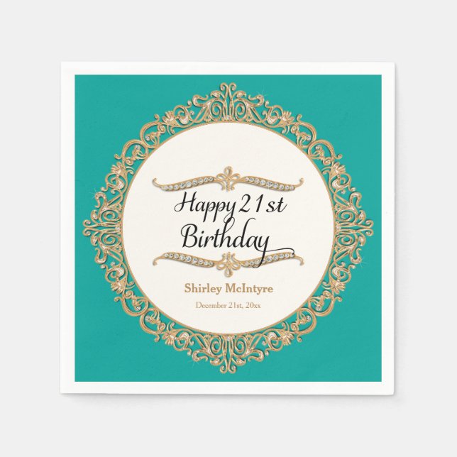 Guardanapo De Papel 21ruas Feliz Dia da Celebração do Partido de Anive (Frente)