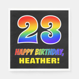 Guardanapo De Papel 23º aniversário: Negrito, Divertido, Simples, Arco