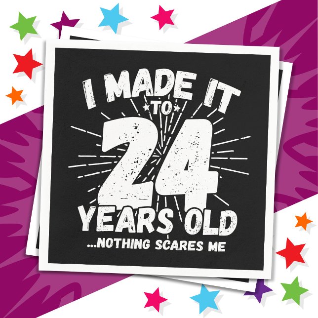 Guardanapo De Papel 24 anos de idade Sarcástico Meme Engraçado 24.º an (Criador carregado)