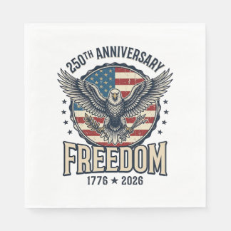 Guardanapo De Papel 250th Anniversary Freedom Eagle Patriotic Vintage 