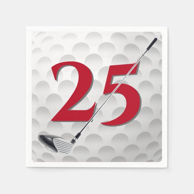 Guardanapo De Papel 25 Birthday Golf Club Napkins (Frente)