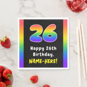 Guardanapo De Papel 26.º aniversário: Rainbow Spectrum # 26, Nome Pers