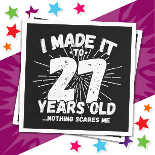 Guardanapo De Papel 27 anos de idade Sarcástico Meme Engraçado 27.º an