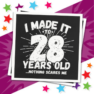 Guardanapo De Papel 28 anos Sarcastic Meme Engraçado 28. Aniversário